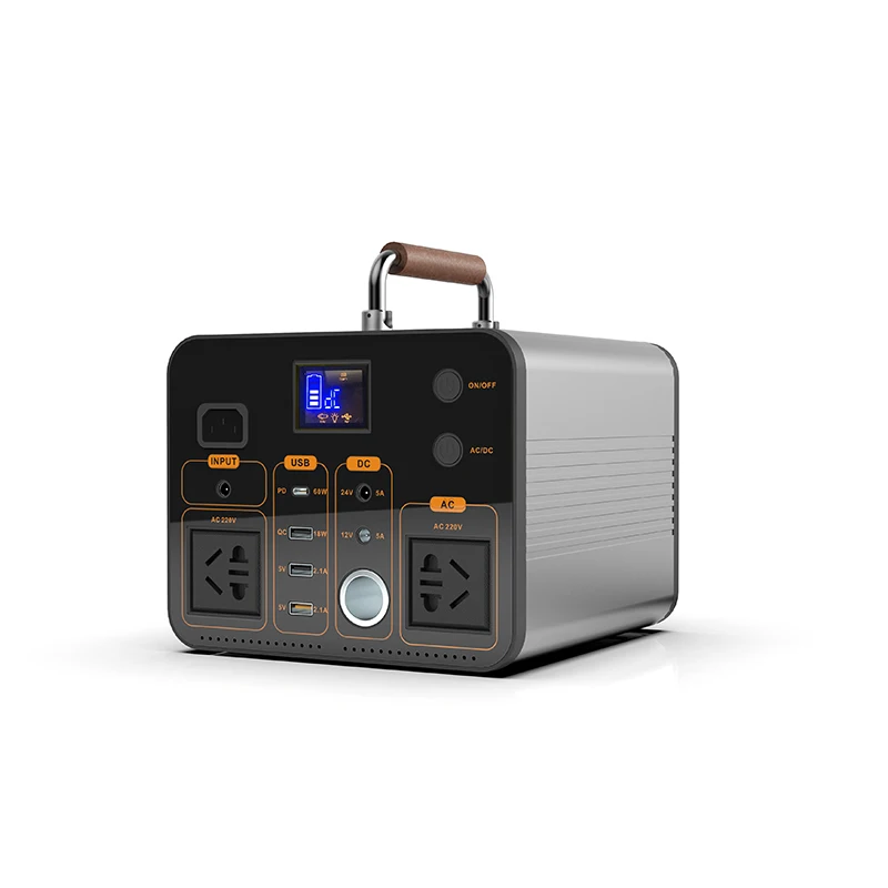 Portable Power Station 600W  500WH Solar Generator 110V Pure Sine Wave AC Outlet Backup Lithium Battery