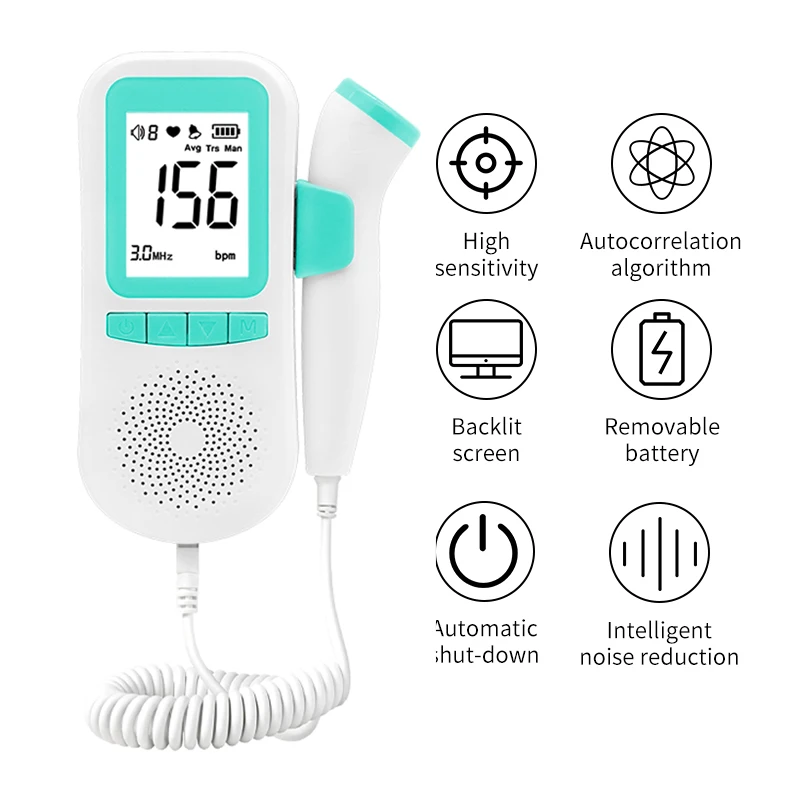 Ультразвуковой прибор высокой четкости без излучения для беременных женщин портативный монитор сердцебиения доплеровский Фетал