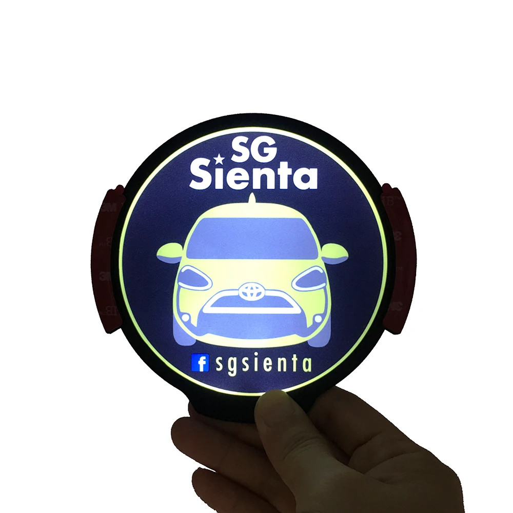 Rideshare Sign, LED Light Logo Sticker Decal Glow, Wireless Decal Accessories Removable Glowing Sign For Car Taxi