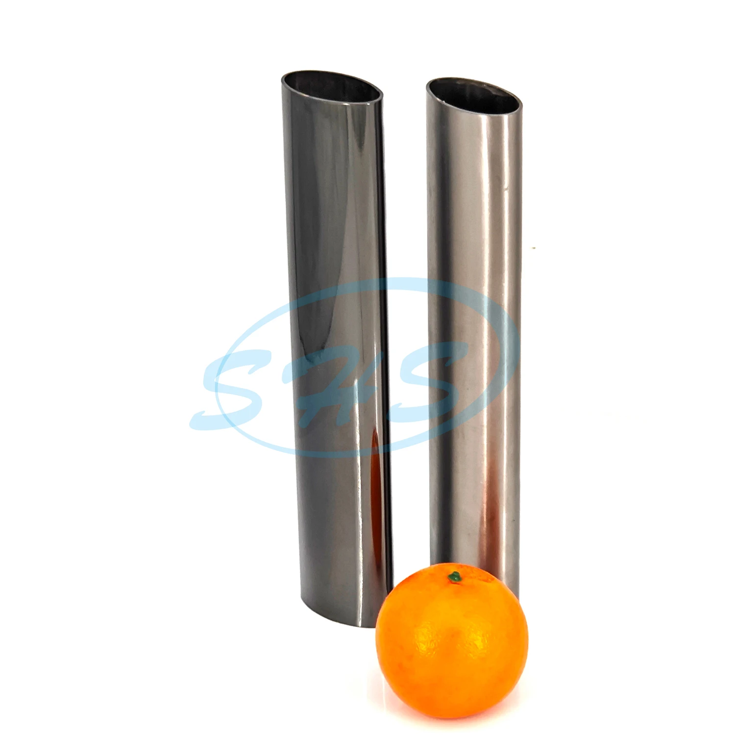 Black & mirror ss 304 316 stainless steel electroplating black oval tube 6k with plated for interior and exterior decoration