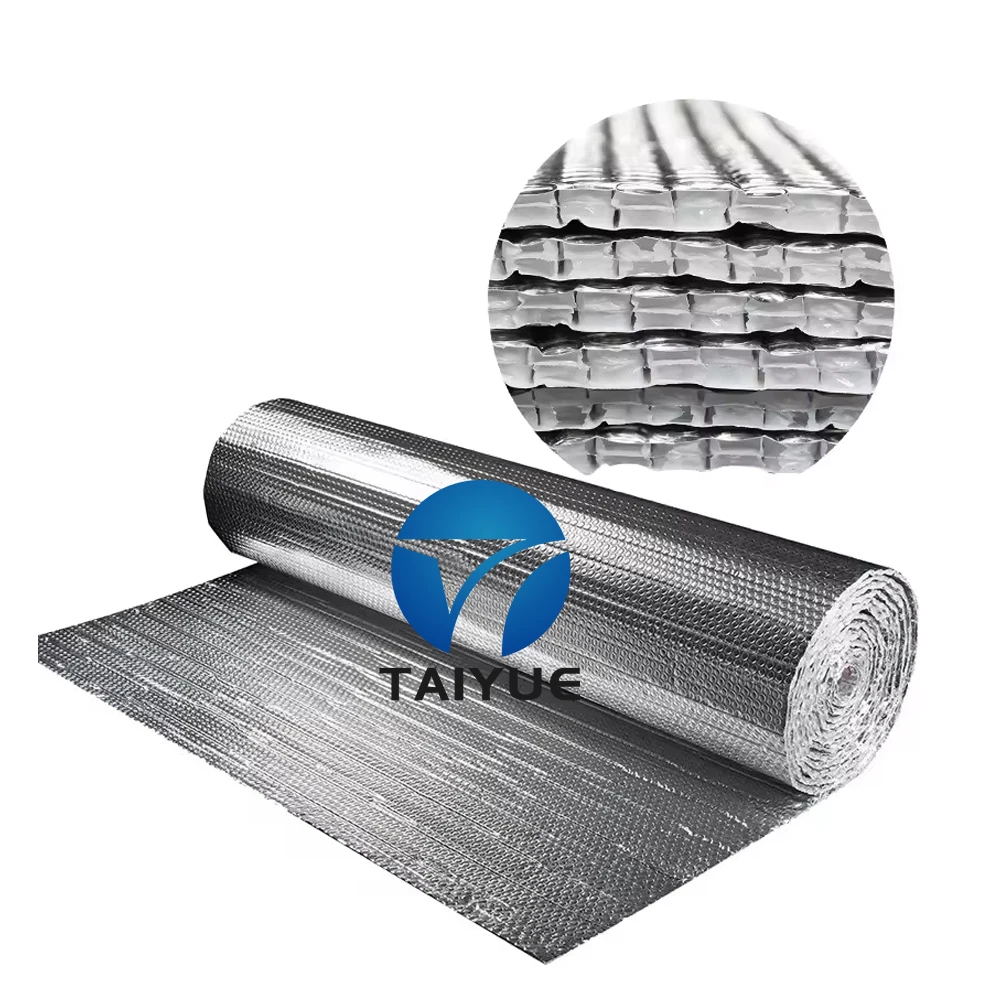 Double Bubble Reflective Foil Insulation 6mm Thickness with Aluminum Foil  Radiant Barrier Wrap for Warehouse Application