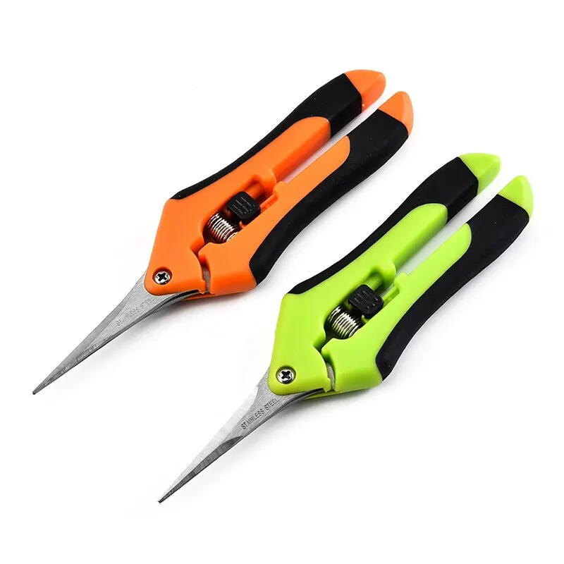 Wholesale TPR Handle Stainless Steel Blades Garden Pruner Fruit Trimming Grape Cutting Scissors