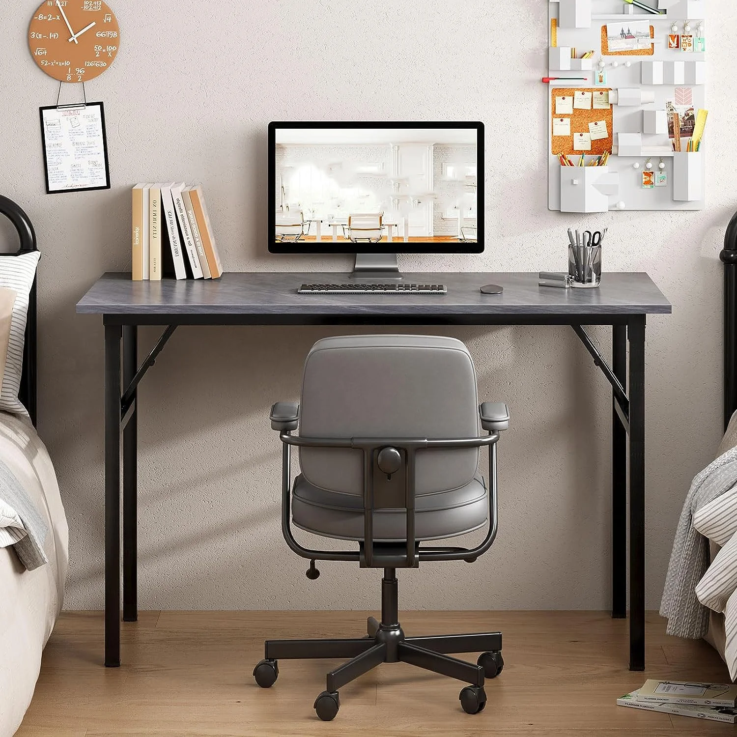 Wholesale Modern Temporary Office Desk Sturdy Foldable Computer Gaming Table Bedroom School Simple Notebook Desktop Home Office