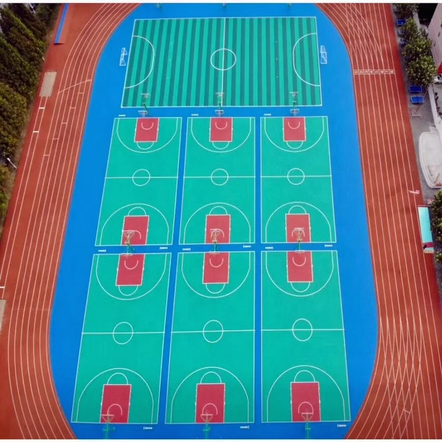 PP suspended plastic sports flooring tiles for outdoor home backyard basketball court