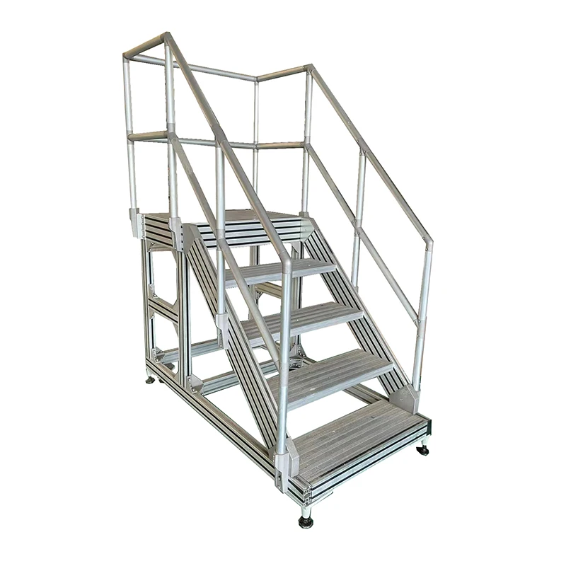 Factory hot selling mobile Warehouse Wheel Rolling Platform ladder With Casters