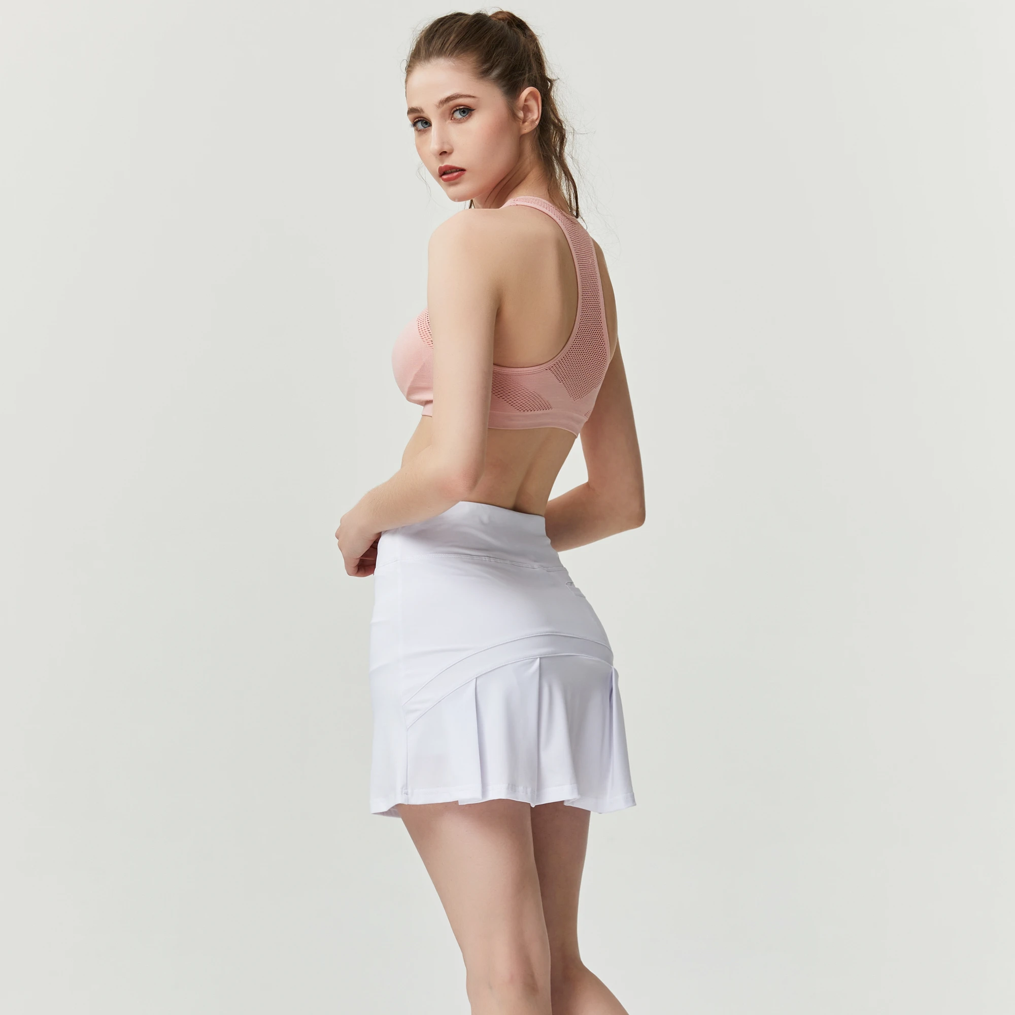 Новинка, Лидер продаж, женское быстросохнущее теннисное платье с карманами, спортивные теннисные юбки для активного бега