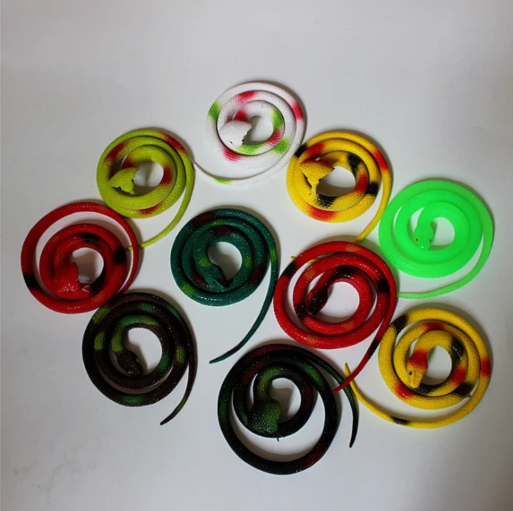 Halloween New Arrival Factory Direct Fun Funny Squeeze Artificial Silicone Animal Rubber Snake Toy