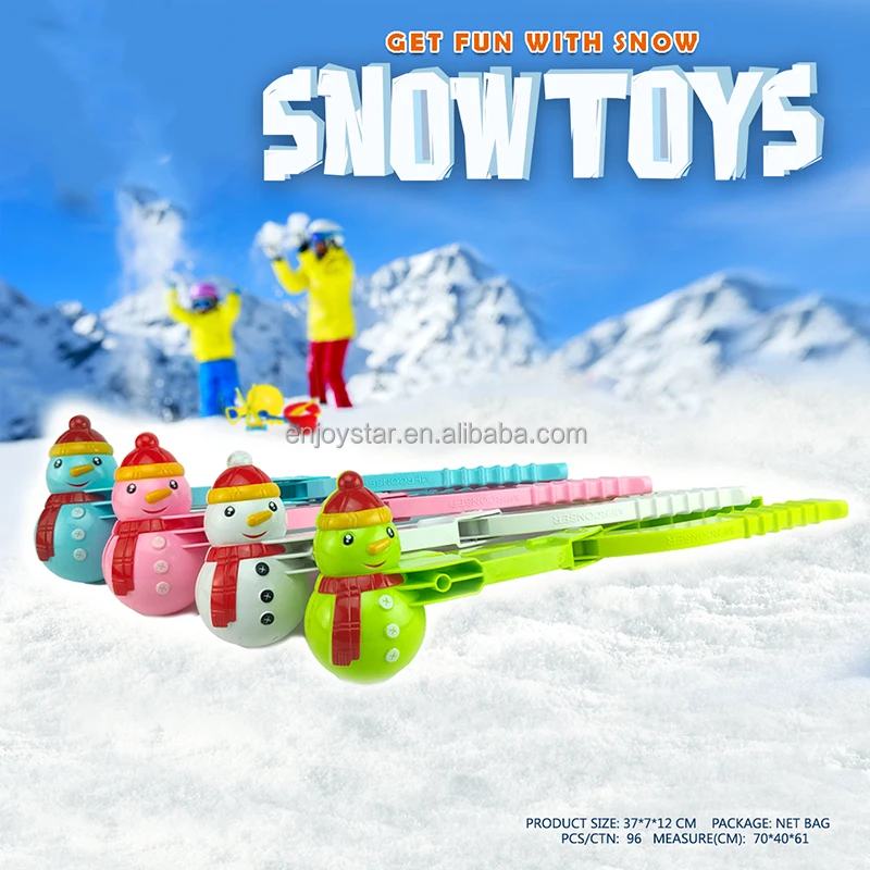 ENJOYSTAR Winter Outdoor Multi Shape Snowball Maker For Snow Fights Snow Molds Tool Clip With Handle For Kids Toddlers Adults
