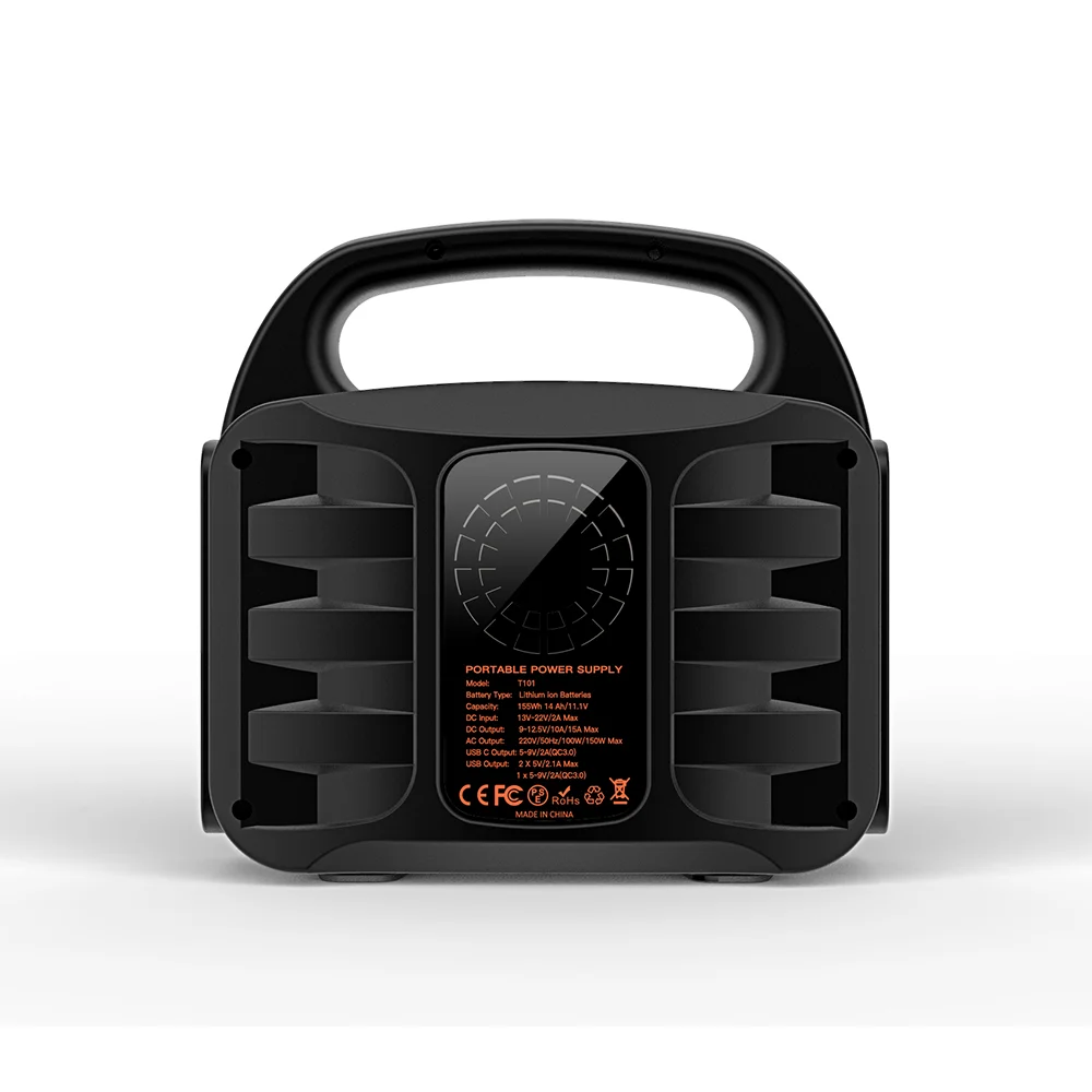 Portable Power Station Solar Generator 3S7P 3.7V 155wh  AC Outlet  with Quick Charge for Car Universal Standard Global