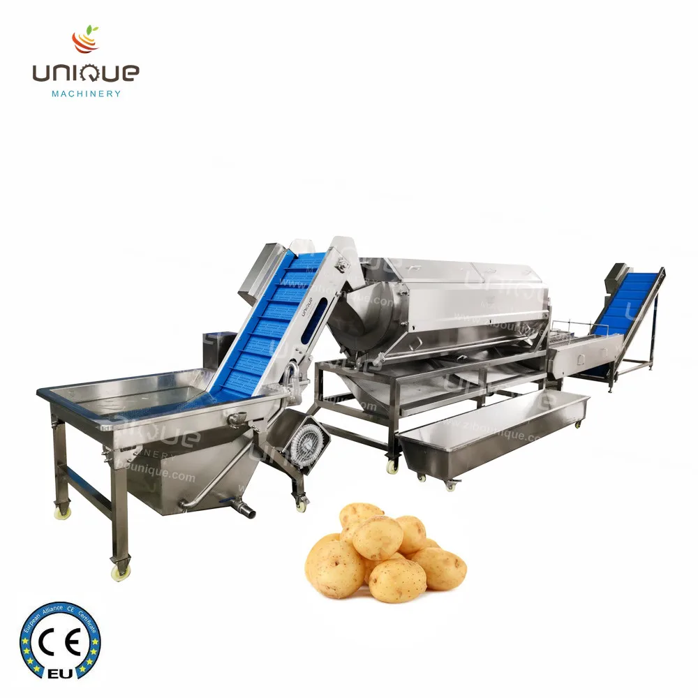 Good Effect Brush Potato Peeling Cleaner Potato Cleaning Machine Price