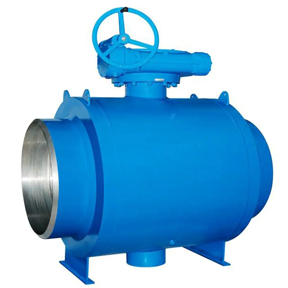 Yaosheng   Carbon Steel worm wheel Full Welded Ball Valve For Water Vapour Oil