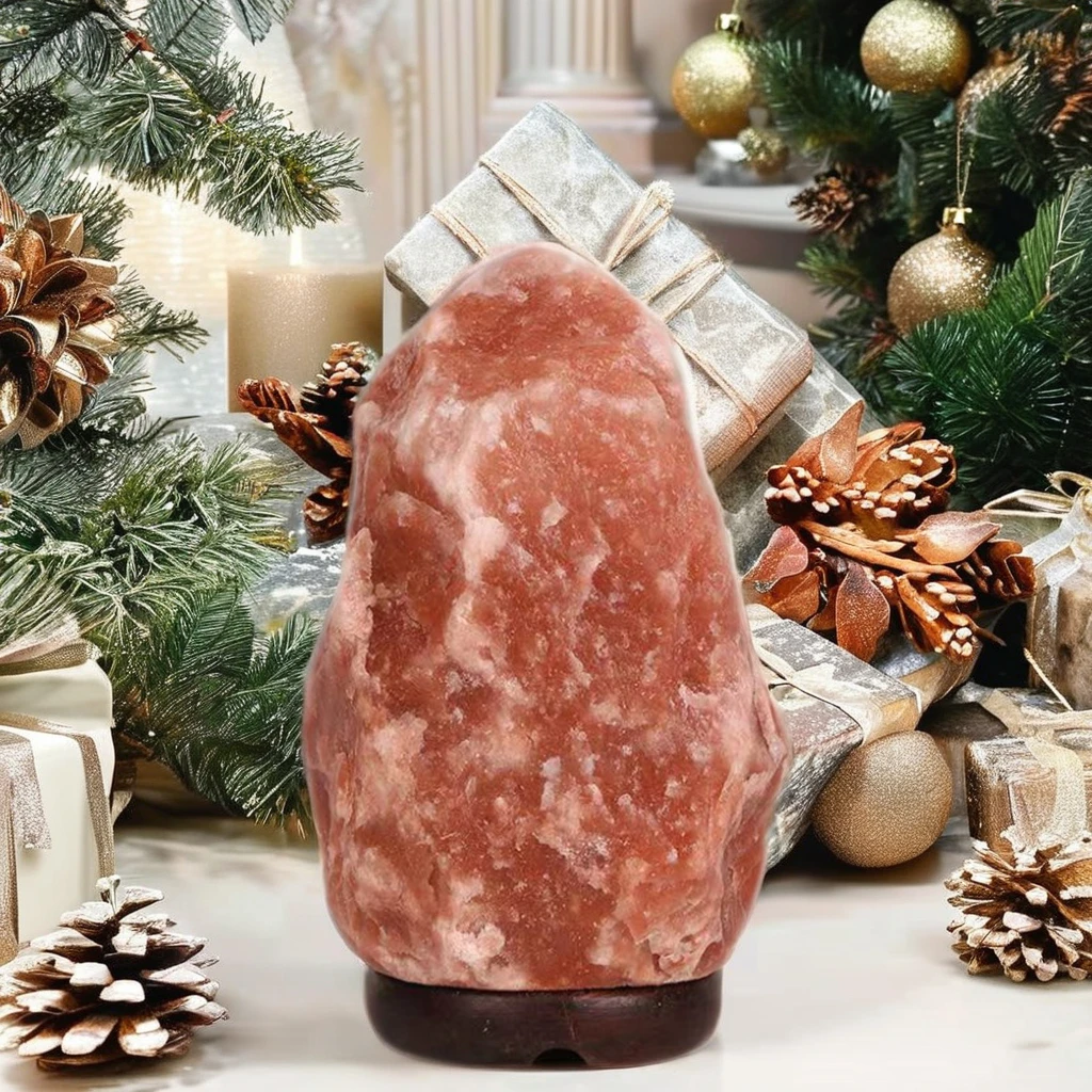 3-5kgs Dimmer Switch Himalayan Salt Lamp with Handcrafted Wooden Base For Home Decoration Tableware