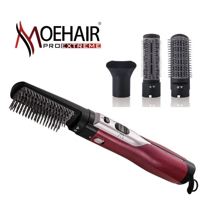 OEM One Step Hair Styling Tools Hot Brush Electric Automatic Rotating 4 In1 Interchangeable Hot Air Brush Set