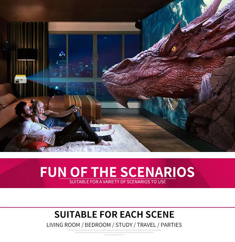 AIWO Proyector Portable Video Projector Short-throw Projector Laser Projector