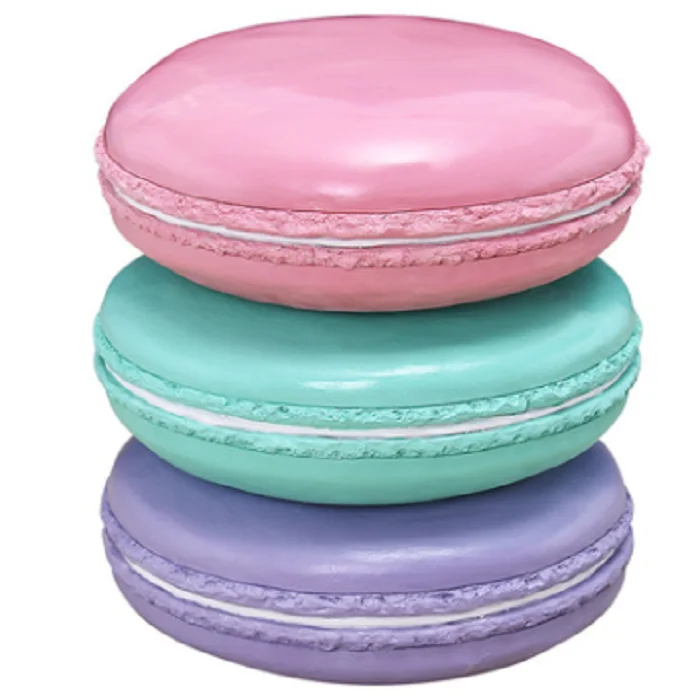 2021 NEW DESIGN HOT SELLING RESIN MACAROON COOKIE STOOL CHAIR HOME ROOM DECORATION FURNITURE CHILD GIFT TOY SOUVENIR SCULPTURE