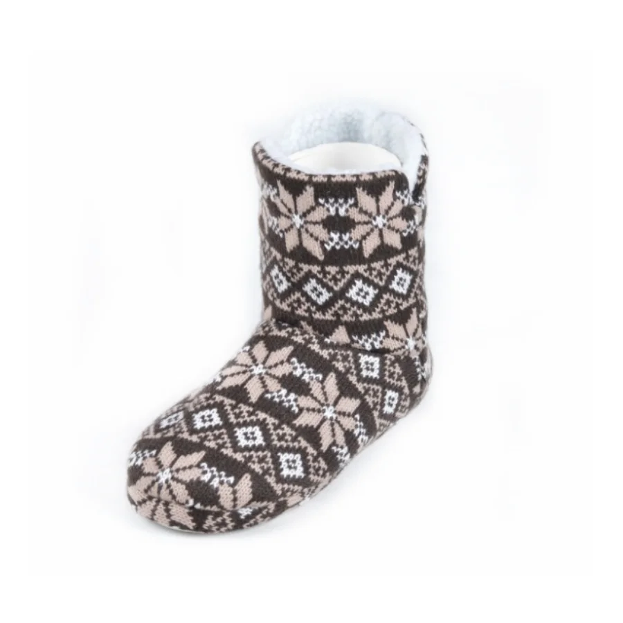 Customized Label Cotton Lining Warm Winter Women Indoor Boots