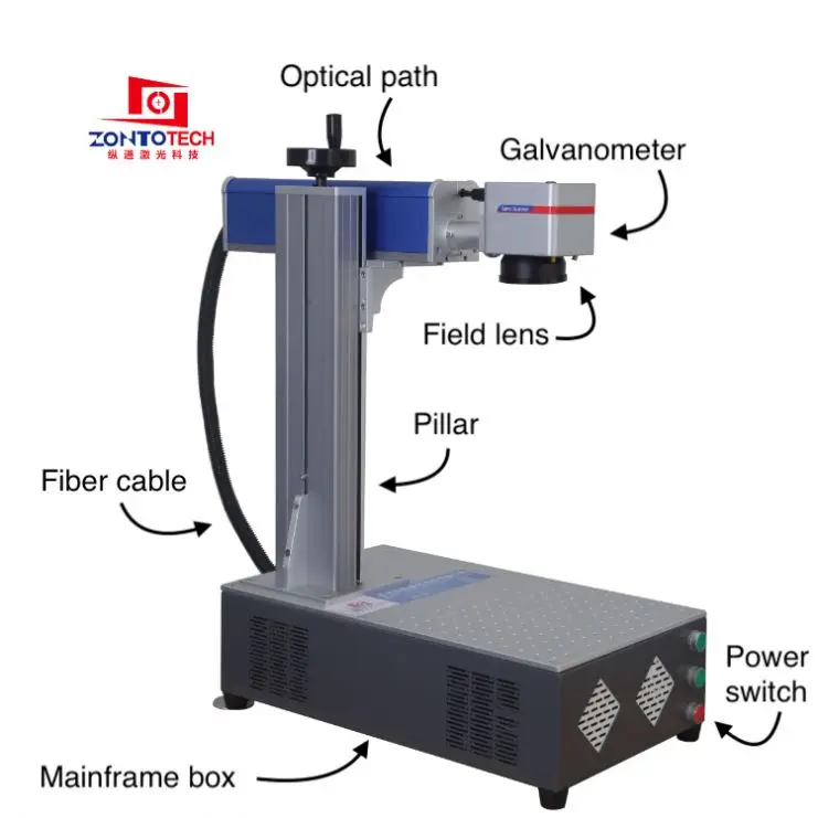 New Model Portable 3D Co2 Mini Laser Marking Machine Adopts Impor