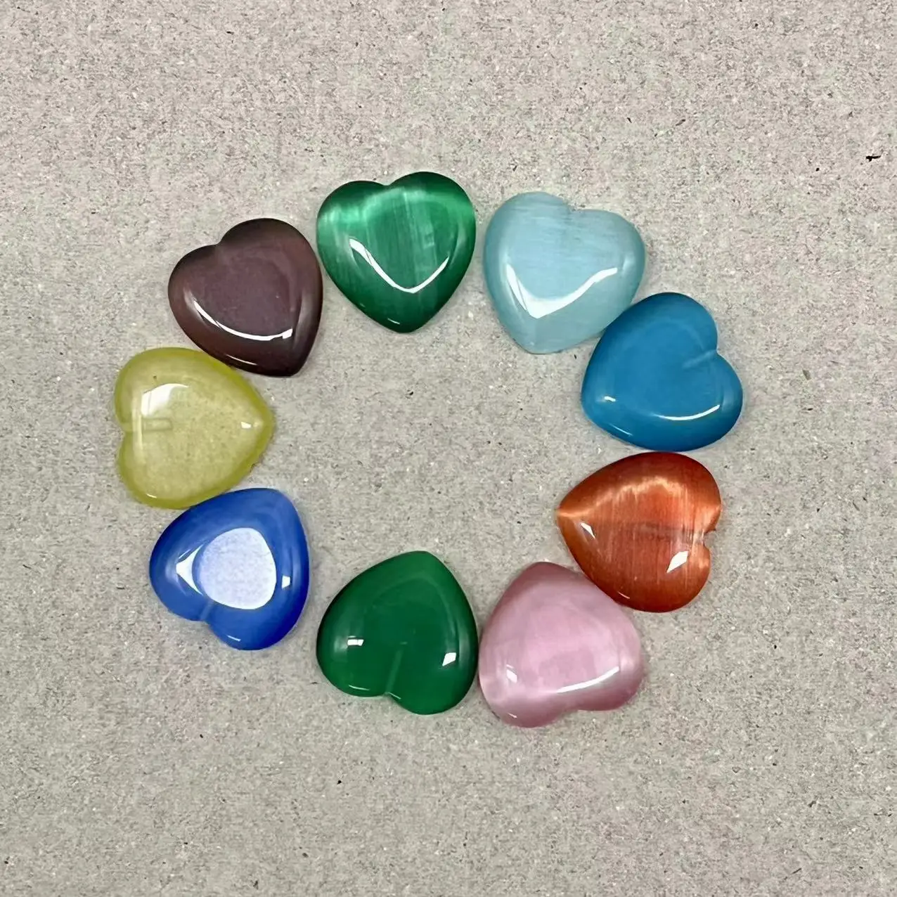 custom board game pieces hot sale heart stone and colorful stone game pieces
