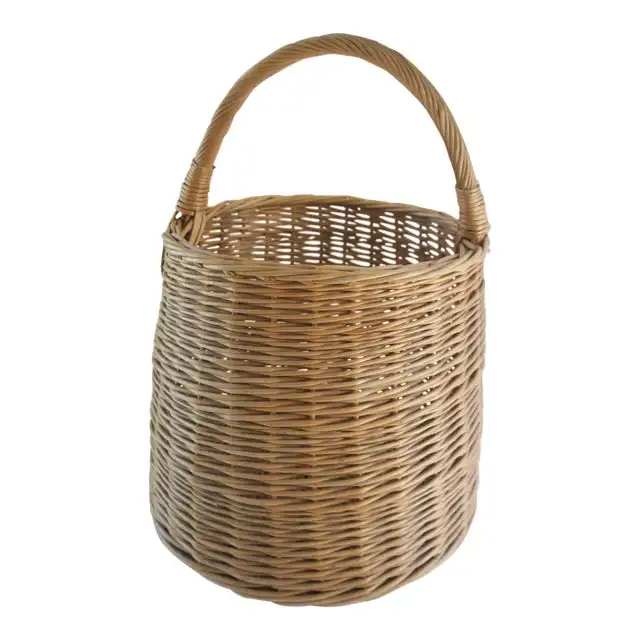 Garden Basket Manufacture Eco Friendly Vintage Laundry Hotel Decoration Pot Planter OEM ODM Garden Giant Rattan Log Basket