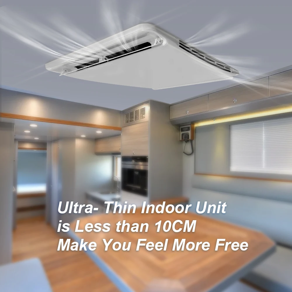R32 220V Gree Puremind RV Caravan Air Conditioner Rooftop Car Air Conditioning Cooling Heating 9000Btu 12000Btu Multi Function