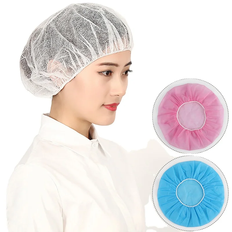 OEM Factory Directly Sale 1 Layer Waterproof Polyester Shower Cap Hotel Bath Hat Hair water proof Cap