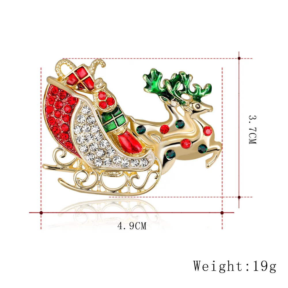 Custom Brooches Pins Poinsettia Christmas Crystal Shoes Metal Gift Boots Colorful Rhinestone Cute Elegant Brooch For baby