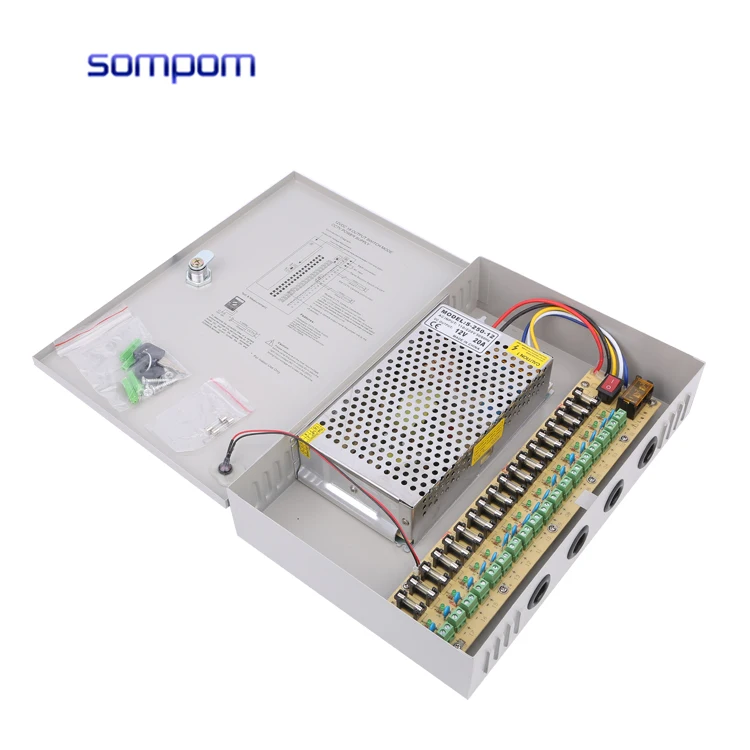  SOMPOM 12V 15A 18CH CCTV 180W переключатель питания для камеры видеонаблюдения