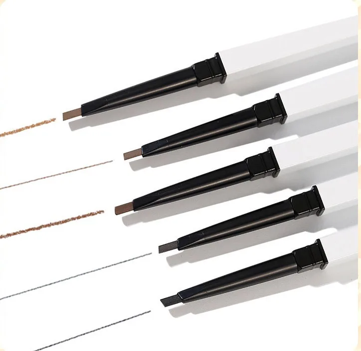 Private Label 5 Colors Waterproof Long Lasting Double-headed Eyebrow Pencil With Brush