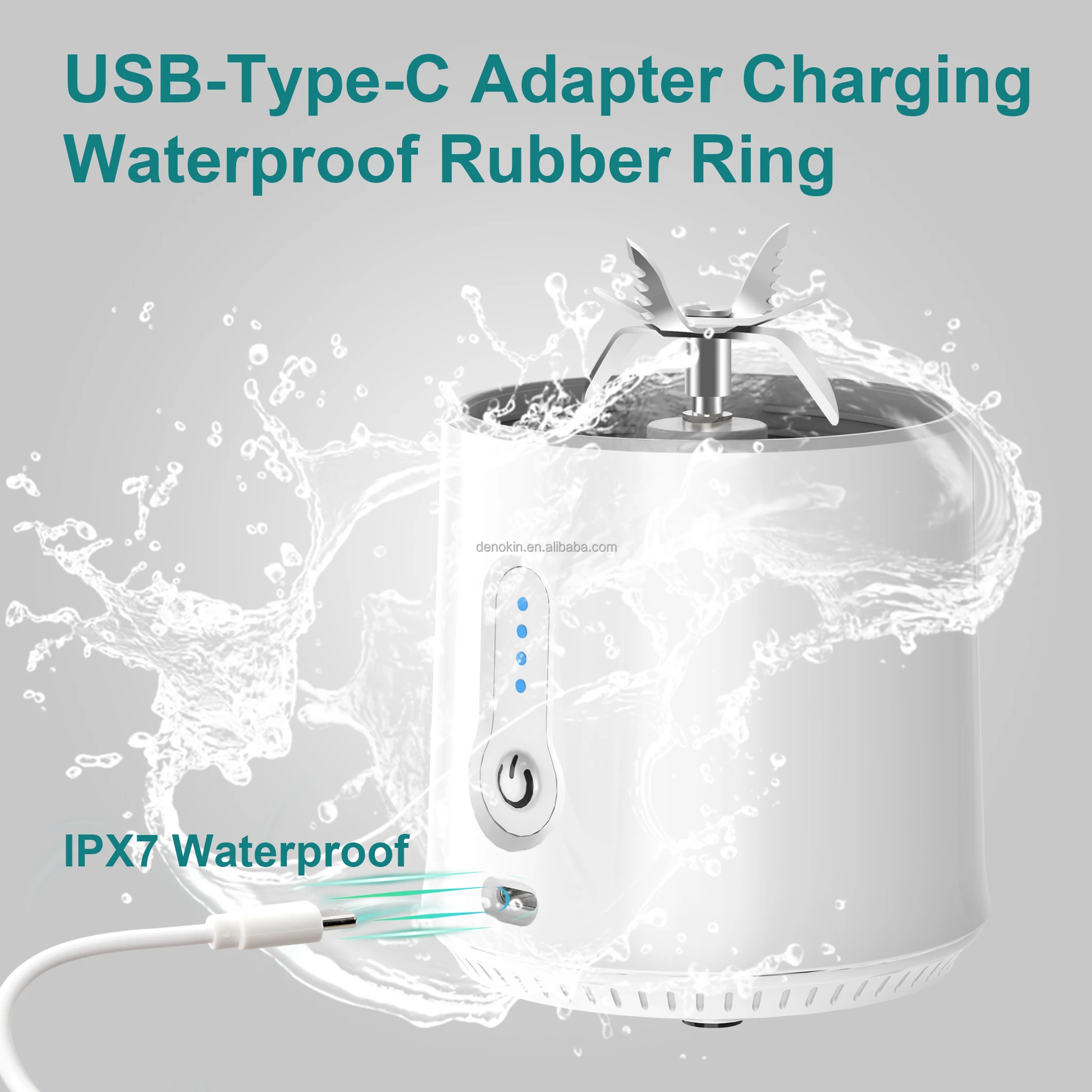 Safety Smart Protection Design Mini Portable Rechargeable Juicing Mixing Crush Ice Smoothie Travel Blender