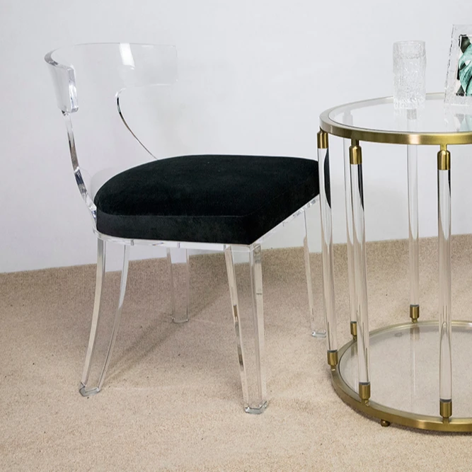 HOMESWEET Luxury Transparent Acrylic Chairs Wedding Lucite Dining Chair