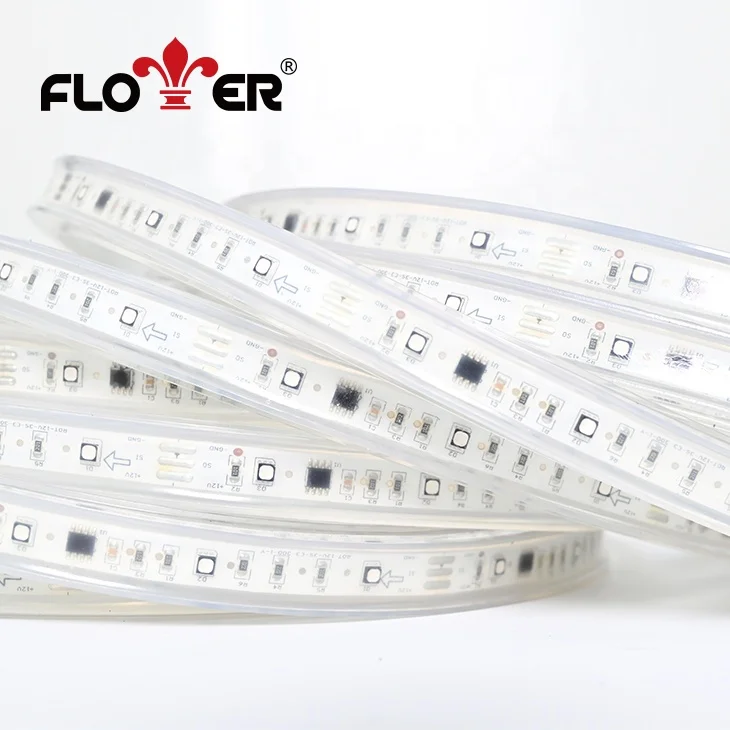 DMX512 Addressable LED Pixel RGB Smart led Strip Light for facade building use