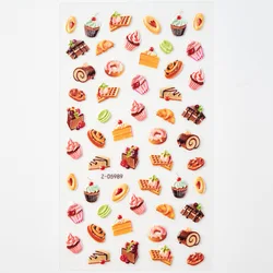 Hot-Selling 5d Nail Adhesive Stickers Diy Pink Cherry Maiden Cute Wind Nail Decal Art Stickers