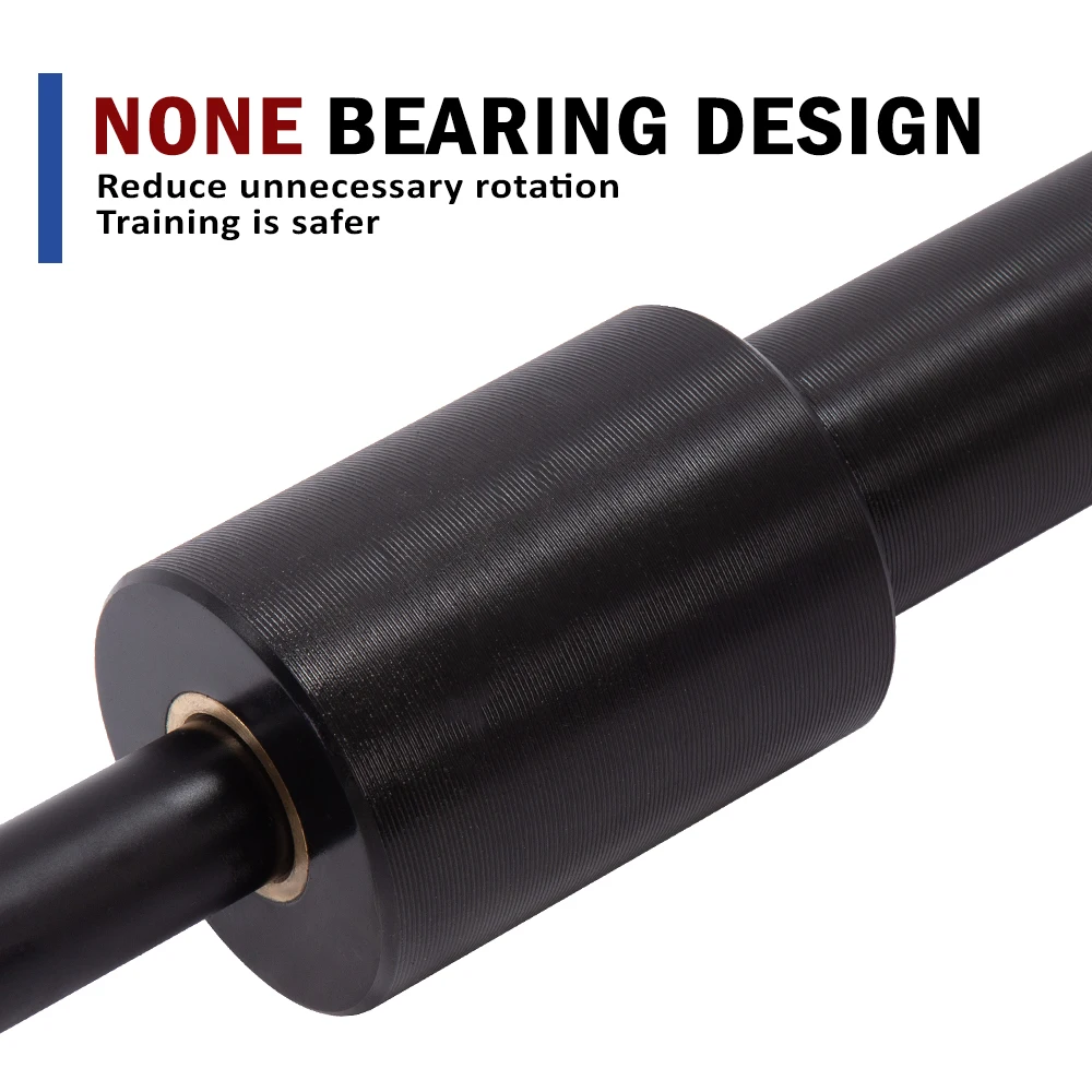 Rouser Fitness 2350mm Deadlifting Barbell Bar Black Deadlift Barbell Flange 100MM Weight Lifting Teflon Barbell Bar Power Rod