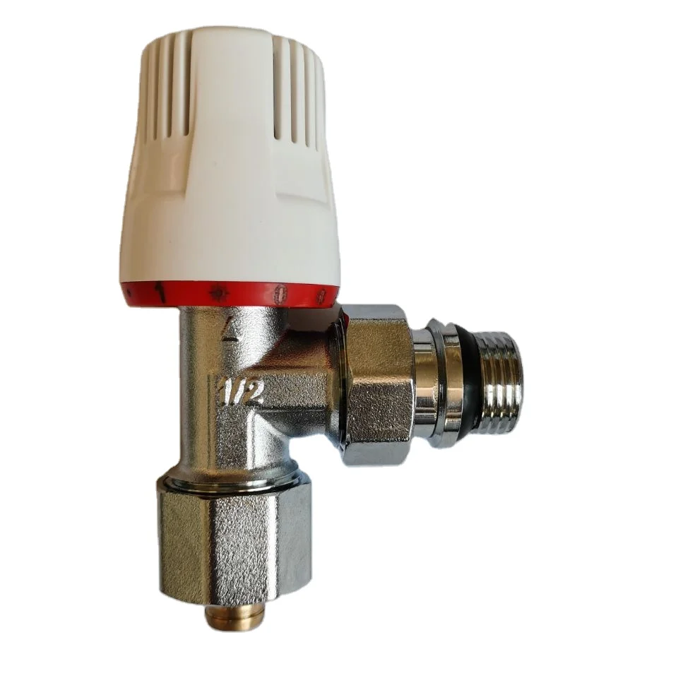 Chrome plated brass angle radiator valve