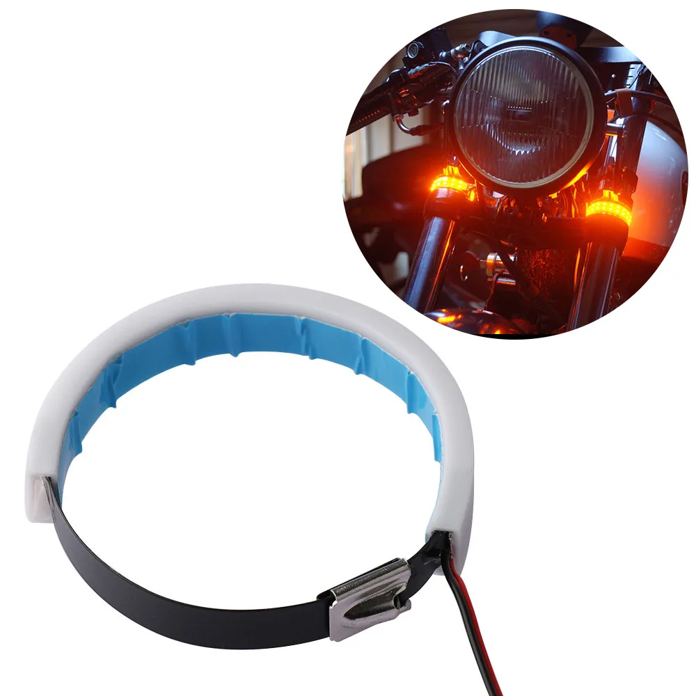 1PC High Flexible Quality lighting system SMD Strip Clean Look Fork Turn Signal Indicator bicycle Light led for motorcycle