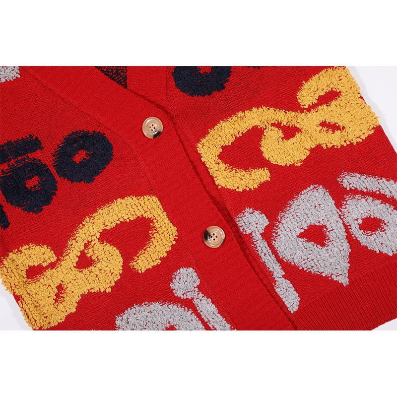 Custom LOGO OEM & ODM women sweater Jacquard Pattern ladies knitwear girls knit top winter knitted coat cardigan sweater women