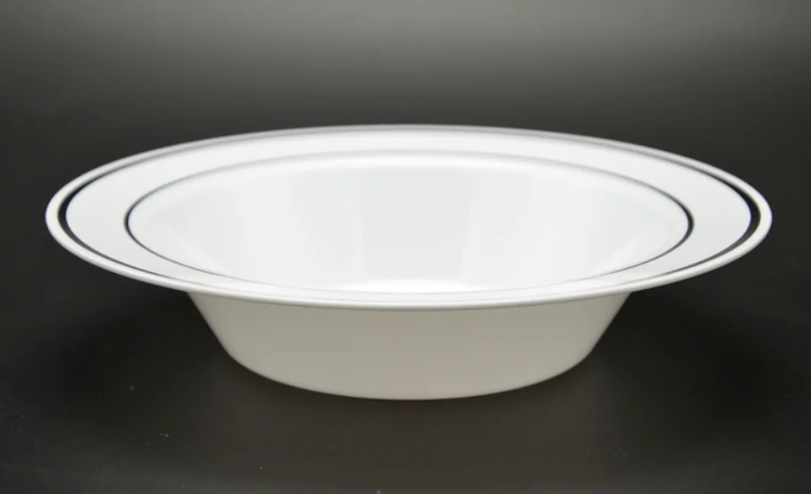 Manufacturer directly supply PS disposable plastic hot stamp salad bowl