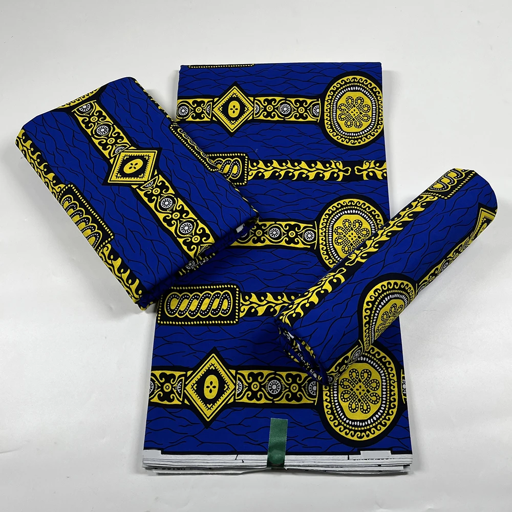 Hot Sale Fashion Model Holland Ankara Wax 100% Cotton African Wax Prints Fabric 6 Yards For Women Dress