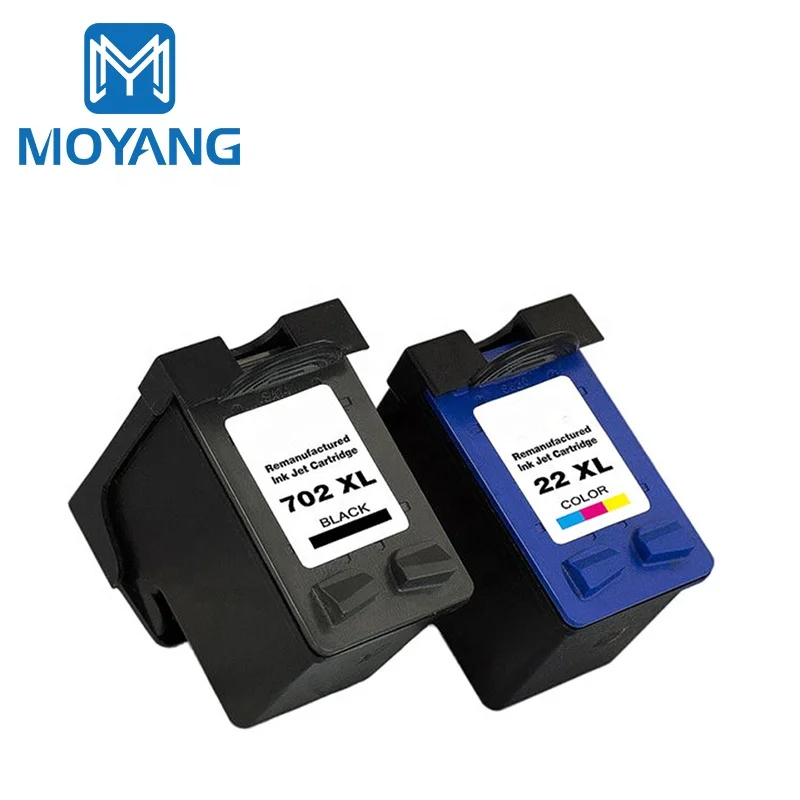 MoYang compatible For hp702 hp22 702XL 22XL ink cartridges used for hp 702 22 Officejet J3500 J3508 J3600 J3608 J3606 Printer