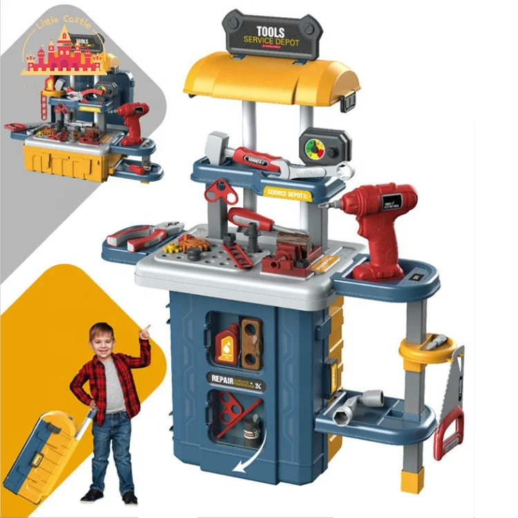 Newest Pretend Children Plastic Play Kitchen Toys Tableware Trolley Case with Hair Dryer SL10D066