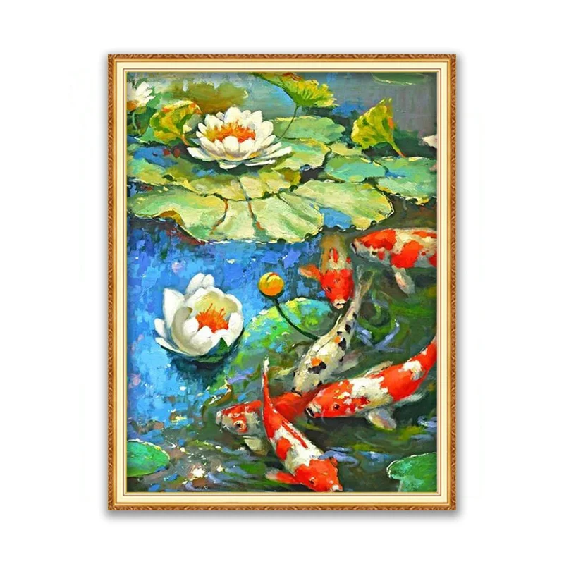 Meian Amazon top seller handmade cross stitch plastic Painting Canvas Wall Art made in China