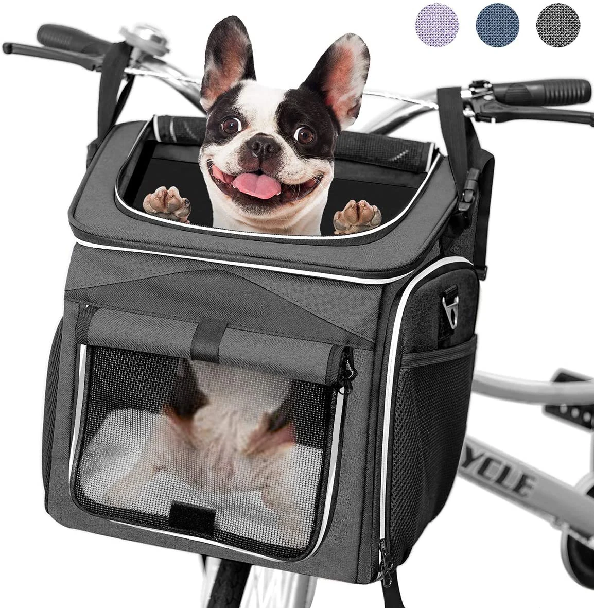 
Expandable Bike Pet Carrier Bag For Dog Cat 