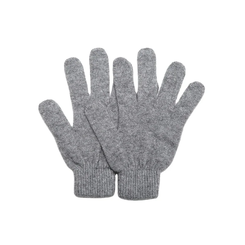Classic Unisex Luxury Knit Cashmere Glove Warm Winter Solid Plain Color for Outdoor Scenes