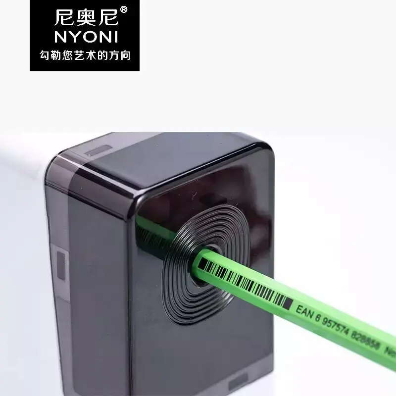 Профессиональная точилка для карандашей для скетчей, спираль, автоматическая точилка для художественных работ, точилка для карандашей с большим отверстием