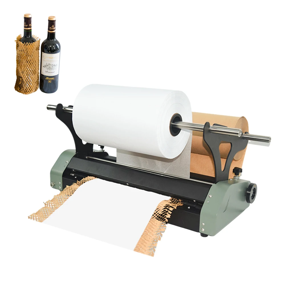 Fast Delivery Electric Automatic Making Buffer Filling Pad Wrapping Cushion Kraft Paper Packaging Honeycomb Dispenser Machine