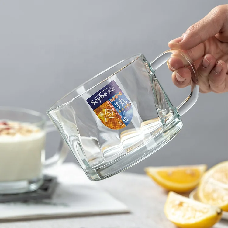 500ml Breakfast glass bowl Mugs Oat cup borosilicate glass