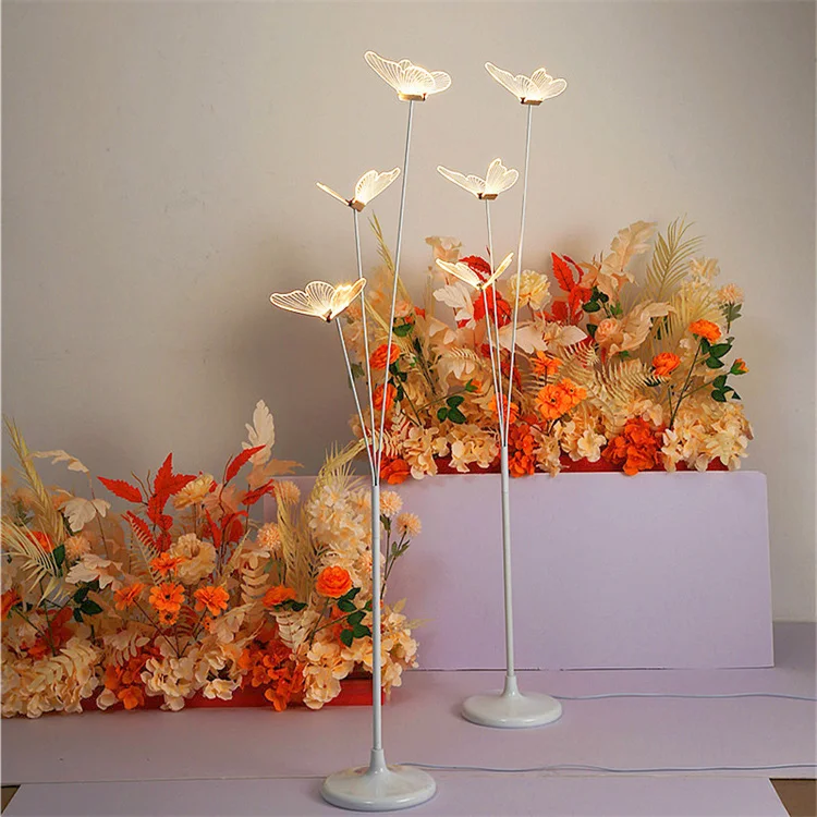 Wedding Props Iron Butterfly Road Lead Light Ornaments Luminous Road Led Wedding Lights