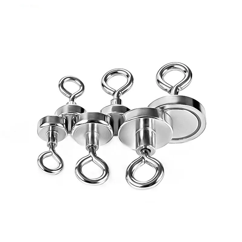 Magnetic eye hook Magnetic eye hook closed round magnetic hook fishing magnet