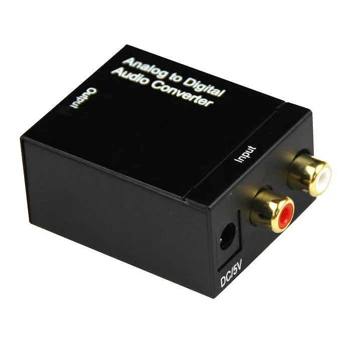 RCA Analog to Digital Optical Toslink Coaxial Audio Converter Adapter with Optical Cable 5.1 / 7.1 decoder audio mp3 decoder car