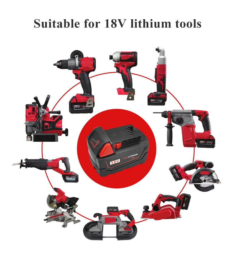 Suitable for 12V electric drill battery Amazon foreign trade hot selling 18V5A power tool lithium battery